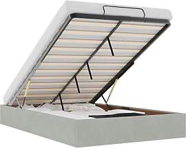 vidaXL Ottoman-Bett ohne Matratze Hellgrau 120x200 