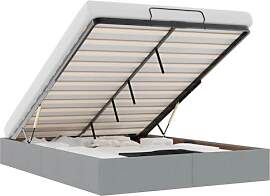 vidaXL Ottoman-Bett ohne Matratze Hellgrau 140x190 