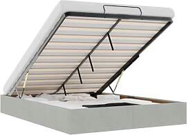vidaXL Ottoman-Bett ohne Matratze Hellgrau 140x200 