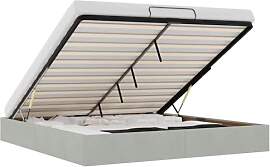 vidaXL Ottoman-Bett ohne Matratze Hellgrau 200x200 