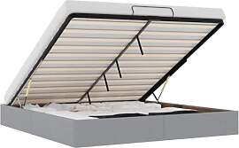 vidaXL Ottoman-Bett ohne Matratze Hellgrau 200x200 