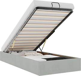 vidaXL Ottoman-Bett ohne Matratze Hellgrau 80x200