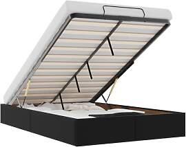 vidaXL Ottoman-Bett ohne Matratze Schwarz 120x200