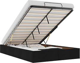 vidaXL Ottoman-Bett ohne Matratze Schwarz 120x200