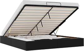 vidaXL Ottoman-Bett ohne Matratze Schwarz 160x200