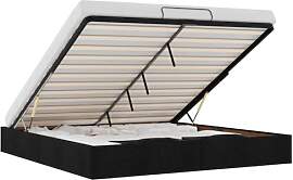 vidaXL Ottoman-Bett ohne Matratze Schwarz 160x200