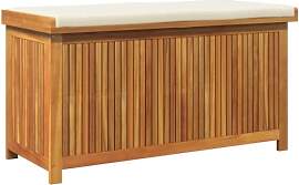 vidaXL Outdoor-Kissenbox 113x50x60,5 cm Massivholz 