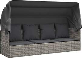 vidaXL Outdoor Loungebett, Verstellbar Gartensofa