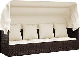 vidaXL Outdoor Loungebett, Verstellbar Gartensofa