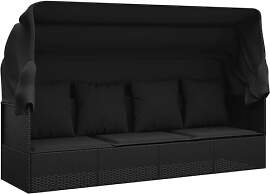 vidaXL Outdoor Loungebett, Verstellbar Gartensofa