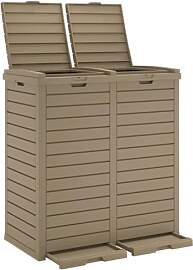 vidaXL Outdoor Mülltonne, Mülleimer mit viel