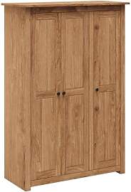 vidaXL Panama-Kiefer Kleiderschrank 3-Türig