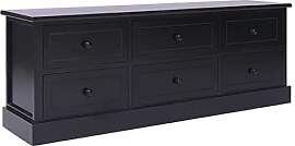 vidaXL Paulownia-Holz Massiv TV Schrank Lowboard