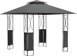 vidaXL Pavillon, Gartenpavillon mit Doppeldach,