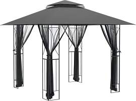 vidaXL Pavillon, Gartenpavillon mit Seitenwänden
