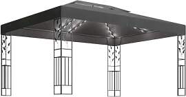 vidaXL Pavillon mit Doppeldach LED Lichterketten