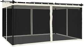 vidaXL Pavillon, Pergola mit Netzwände