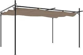 vidaXL Pergola, Pavillon mit Schiebedach,