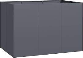 vidaXL Pflanzgefäß Anthrazit 120x80x80 cm Stahl, 