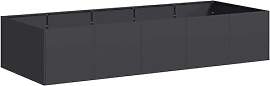 vidaXL Pflanzgefäß Schwarz 200x80x40 cm Stahl,