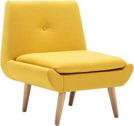 vidaXL Polsterstuhl Gelb Stoff Stuhl Polstersessel 