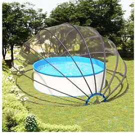 vidaXL Poolüberdachung, Pool-Kuppel 559x275 cm
