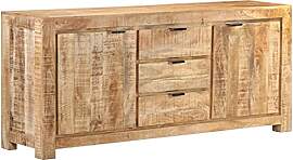 vidaXL Raues Mangoholz Sideboard 2 Türen 3