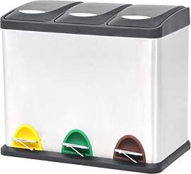 vidaXL Recycling Mülleimer Tretabfalleimer