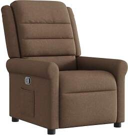 vidaXL Relaxsessel Braun Stoff, Sessel, TV Sessel, 