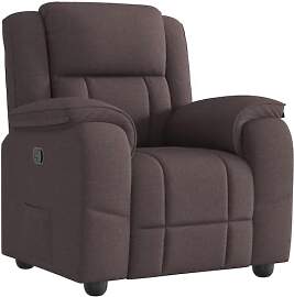 vidaXL Relaxsessel Dunkelbraun Stoff, Sessel, TV