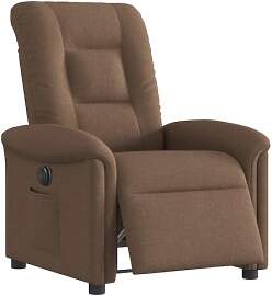 vidaXL Relaxsessel Elektrisch Braun Stoff, Sessel, 