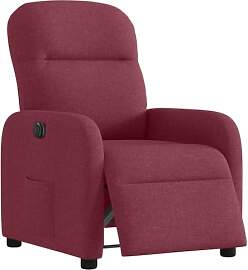 vidaXL Relaxsessel Elektrisch Weinrot Stoff,