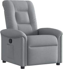 vidaXL Relaxsessel Hellgrau Stoff, Sessel, TV