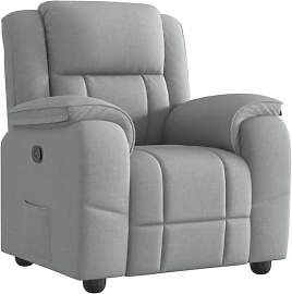 vidaXL Relaxsessel Hellgrau Stoff, Sessel, TV