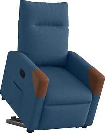 vidaXL Relaxsessel mit Aufstehhilfe Blau Stoff,
