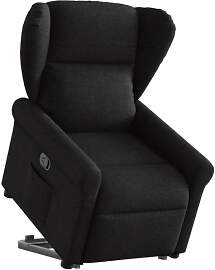 vidaXL Relaxsessel mit Aufstehhilfe Schwarz Stoff, 