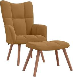vidaXL Relaxsessel mit Hocker, Sessel mit