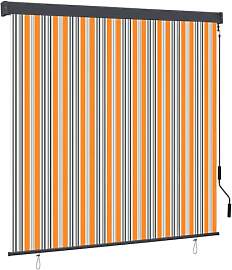 vidaXL Rollo Gestreift Gelb und Blau 180 x 250 cm