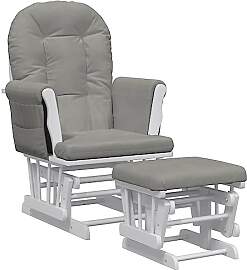 vidaXL Schaukelsessel mit Hocker, Schaukelstuhl
