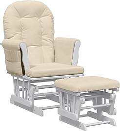 vidaXL Schaukelsessel mit Hocker, Schaukelstuhl