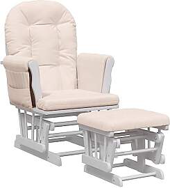 vidaXL Schaukelsessel mit Hocker Schaukelstuhl