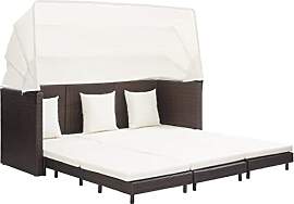 vidaXL Schlafsofa Ausziehbar 3-Sitzer mit Dach