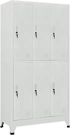 vidaXL Schließfachschrank Grau Umkleideschrank