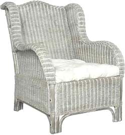 vidaXL Sessel mit Kissen Relaxsessel Rattansessel