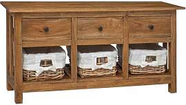 vidaXL Sideboard mit 3 Schubladen 3 Körben