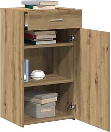 vidaXL Sideboard mit Schubladen Artisan-Eiche 50 x 