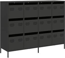 vidaXL Sideboard Schwarz 135x39x103,5 cm
