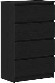 vidaXL Sideboard Schwarz Eichen-Optik 60x35x98,5