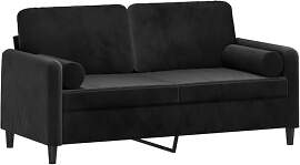 vidaXL Sofa 2 Sitzer, Couch mit Zierkissen,
