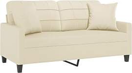 vidaXL Sofa 2 Sitzer, Couch mit Zierkissen,